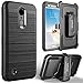 LG K20 Plus Case / LG K20 V Case, SOPKASE with [Built in Screen Protector] Heavy Duty Full-Body Rugged Dual Layer Protection Locking [Belt Swivel Clip] Holster with [Kickstand], Black