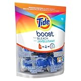 4 Pk, Tide Boost Vivid White Bright He In-Wash Booster 10 Count (40 Total)