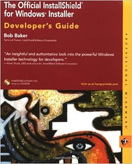 The Official Installshield For Windows Installer W Cd Rom Professional Mindware Baker Bob Amazon De Bucher