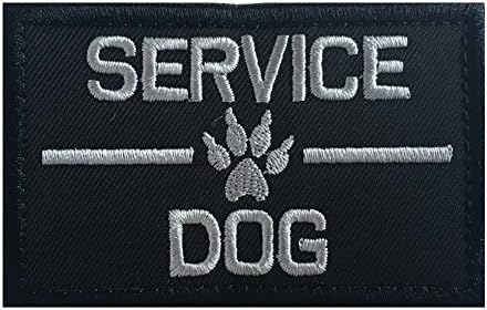 AegisTac K9 Service Training Hiking Dog Tactical Morale Velcro Patch Service Dog for Dog Harness & Vest (Black)