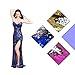 Sequins Sewing Fabric Mermaid Flip Up Sequin Reversible Sparkly Fabric 1 Yard (36'' x 47'') for Dress Clothing Making Home Decor (Rainbow & Silver)