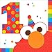 Sesame Street Elmo Turns One Birthday Party Pack for 16 with Plates, Napkins, Cups, Tablecover, and Candles