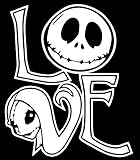 UR Impressions Love Jack Skellington and Sally Decal Vinyl Sticker Graphics for Cars Trucks SUV Vans Walls Windows Laptop|White|5.5 X 5 Inch|URI381