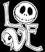 UR Impressions Love Jack Skellington and Sally Decal Vinyl Sticker Graphics for Cars Trucks SUV Vans Walls Windows Laptop|White|5.5 X 5 Inch|URI381