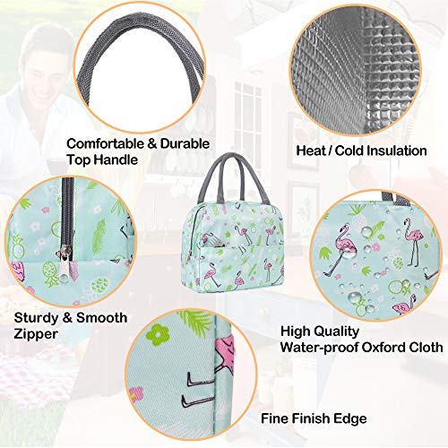 image for Buringer Insulated Lunch Bag Cooler Tote with Front Pocket Zipper Clos
