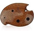 6 hole wooden ocarina elm or locust wood SSF,Exquisite Design,Mini Wooden Ocarina Necklace Music Instrument Gift Idea
