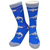 Funky Novelty Socks - Sharks with Fricken Laser Beams - Austin Powers - Boys, Girls, Womens & Mens Sizes - Comfort Guarantee