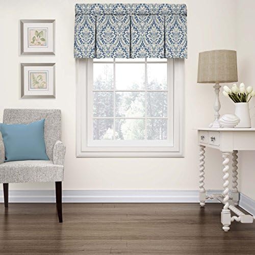 Waverly Valances For Windows Donnington 52" X 18" Short Curtain Valance Small Window Curtains Bathroom Living Room And Kitchens Cornflower
