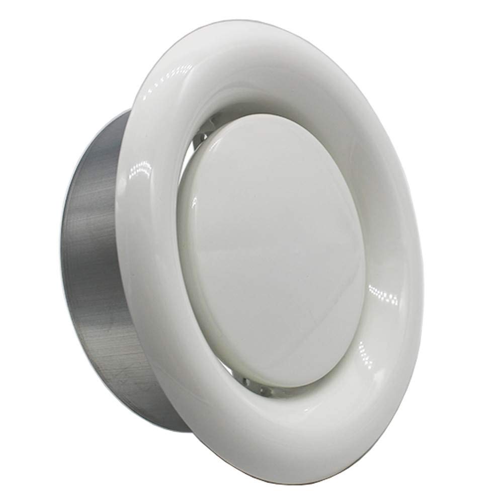 Kair Ceiling Extract Valve 125mm - 5 inch White Coated Metal Vent