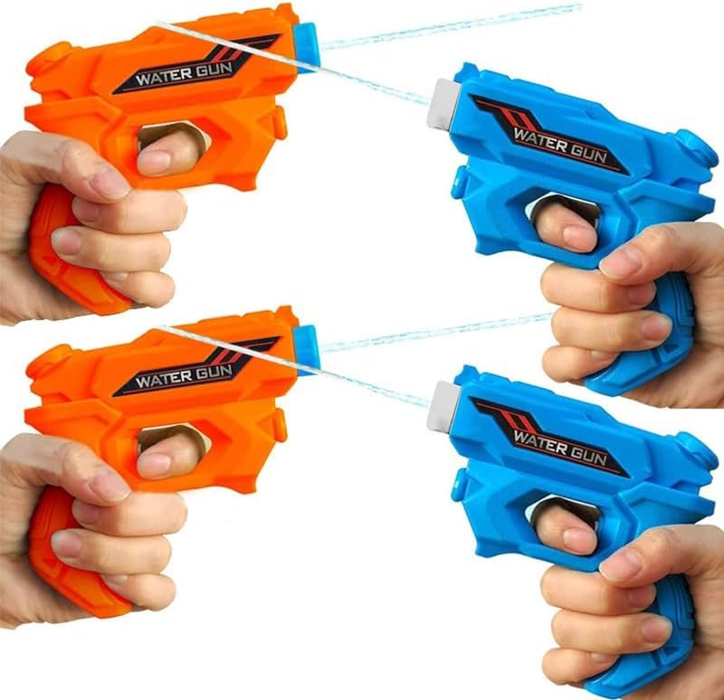 4-piece Water Gun for Children, Long Range, Interactive Pet Toy, Perfect for Sports, Pools, Beaches and Outdoor Water Battles
