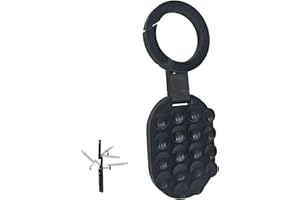 Double-Sided Suction & Magnetic Phone Holder, with Metal Ring for All Models (Black)