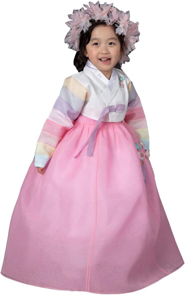 Korean Hanbok Girl Traditional Clothing Dress Babys Girls Clothes Baby Birthday New Year Party Festival CG1912