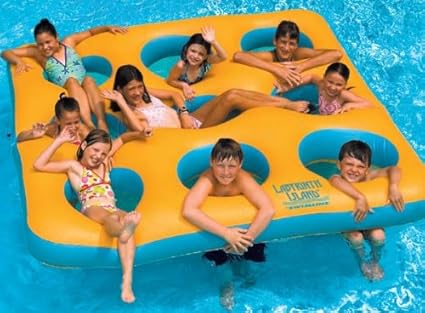 intex pool island with slide