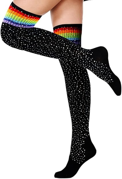 sparkly thigh high socks