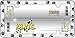 Cruiser Accessories 23033 Paws License Plate Frame - Chrome, White, Standard