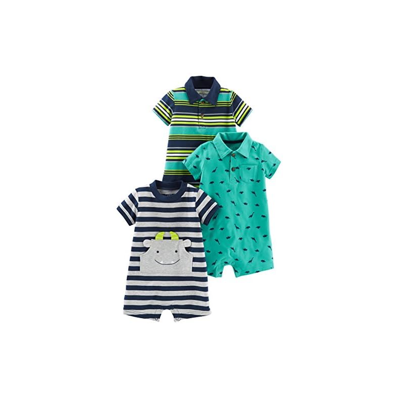 Simple Joys by Carter’s Baby Boys’ Rompers, Pack of 3