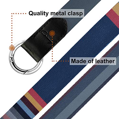 Crimmy Keychain Lanyard for Men Women, Badge Holder with Buckle, Double Sided Neck Strap Band Lanyards for Keys, ID, USB, Flash Drive (LKL001)