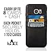 Samsung Galaxy S7 Edge Leather Wallet Card-Holder Black Case