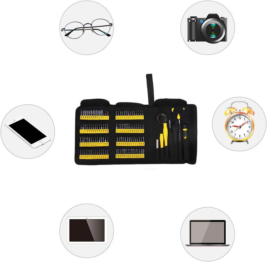 KER Precision Screwdriver Set, 126 in 1 Small Repair Tool Kit with Portable Bag for iPhone Mac iPad Tablet Laptop Xbox PS3 PS4 Eyeglasses Watch Cell Phone PC Camera: Home Improvement