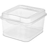 Sterilite 18038612 Small Flip Top Storage Box (24) | Bin with Hinged Lid, Stackable Multipurpose Organizer for Art &amp; Craft Supplies, Accessories, Photos &amp; CDs, Home or Office Use