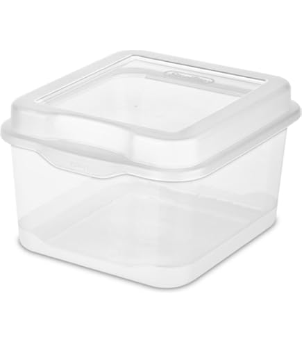 Amazon.com: Sterilite FlipTop, Stackable Small Storage Bin with