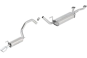 BORLA 14814 Cat-Back Performance Exhaust System for 1998-2007 Toyota Land Cruiser 4.4L V8 & Lexus LX 4.7L V8 T-304 Stainless SteelRight Rear Exit Single 4" Round Polished T-304 Stainless Tip Each Side