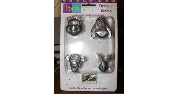 Amazon Com Pooh Drawer Knobs Silver Pewter Set Of 4 Baby