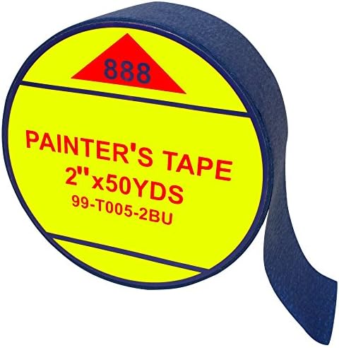 [Painters Grade] MG888 Blue Painters Masking Tape [2-Inch Width by 50-Yard Length] Clean Safe Release Crepe Paper, Performance Painting, Advanced Multi-Surface