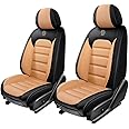 2 Seat Covers for Toyota FJ Cruiser 2007-2014,Premium Nappa Leather Car Seat Covers Car Seat Cushions,Waterproof Soft Seat Covers for Cars,Interior Accessories Airbag Compatible（Standard-Black&Orange）