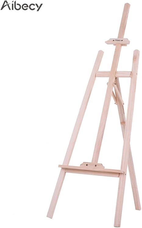 Aibecy Durable Art Artist Wooden Easel Drawing Stand Pine For Painting Sketching Display Exhibition
