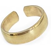 TOE RINGS &amp; THINGS | Bold Gold Adjustable Comfort Fit Toe Ring | Smooth Wide Band 14k Gold Filled Toe Rings for Women or Men