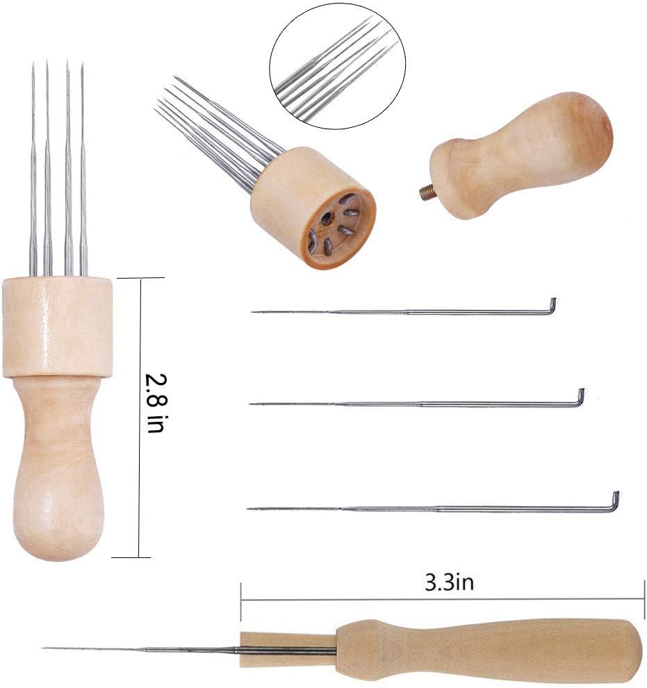JUAYING 95 Pcs Felting Needles Kit, Needle Felting Starter Kit with 3 Sizes Felt Needles Wool Felt Tools Kit for Handicraft - Image 3