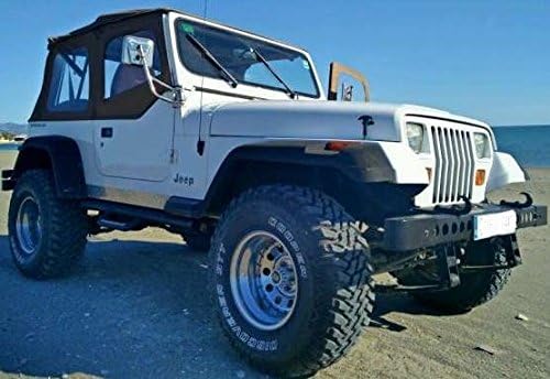 1987-1995 JEEP YJ WRANGLER DIAMOND PLATE SIDE ROCKER PANEL 3 1/2 '' WIDE WITH CUT OUTS