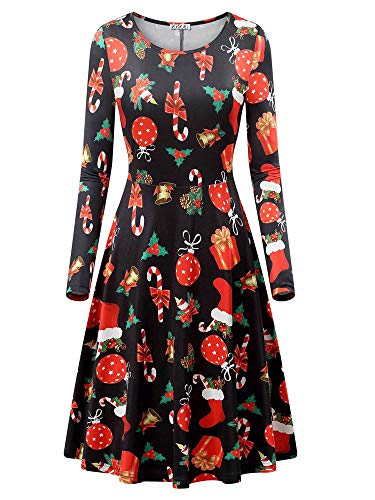 Vetior Womens Ugly Christmas Xmas Dress Long Sleeve Casual Aline |  Desertcart Cayman Islands