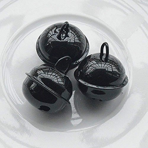 TOAOB 3 pcs Black Pet Collar Bell Charm Pendant for Dog Cat Collar Decoration and DIY Crafts