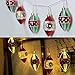 Valery Madelyn 7.2Ft Delightful Christmas glass ball garland with 10 Led lights in Red Green and Gold Color