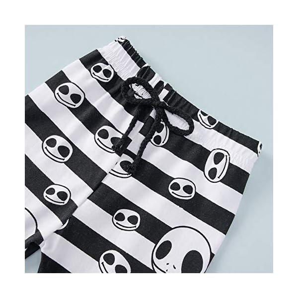 2Pcs Toddler Kids Baby Boys Girls Halloween Outfits Long Sleeve Nightmare T-Shirt Tops Skull Pants Clothes Set (18-24M… - Image 7
