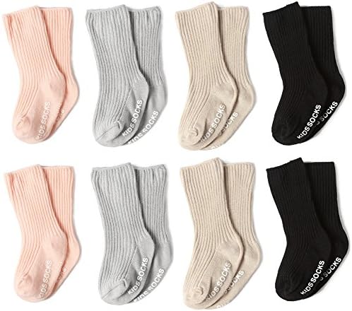 Unisex-Baby Socks Infant Toddler Walker with non-slip Socks for 0-18 Month Baby（2-8Pairs） (8Pairs)