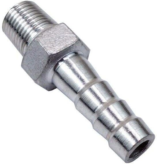 Hose Barb Hose Barb Stainless Steel SS304 Male Thread Coupling Fitting Connector BSP for Many Different Pipes 1/8-1/2 (1/4 x 8mm) - Image 4