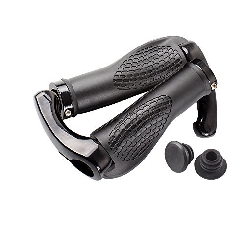 image for HOMEE Bike Handlebar Grips, Non-Slip-Rubber Bicycle Handle Grip with A