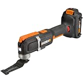 WORX Cordless Oscillating Multi-Tool, 20V Sonicrafter, WX696L | Two speed 5000-20000 OPM; universal blade compatibility; tight-space operation; multi-scene cutting sanding scraping tasks