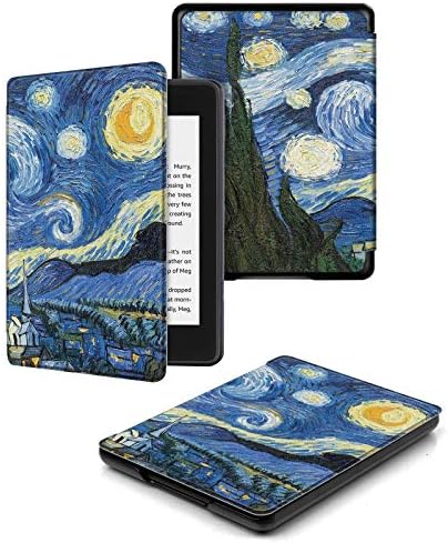 Casii Case for Amazon Kindle Paperwhite 2018 (10th Gen), Lightweight Premium Leather Smart Cover AUTO SLEEP/WAKE for Amazon Kindle E-reader (Only Fits 10th Generation, 2018 Release), Starry Sky
