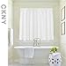 Waffle Woven Cafe Curtains Waterproof Kitchen Window Curtain Sets 2 Planes