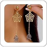 LKingel Halloween Earrings for Women Goth Skull Spider Drop Dangle Earring Punk Pumpkin Earring Emo Accessories Halloween Prom Jewelry Costume Accessories
