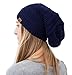 Slouchy Cable Knit Beanie - Chunky, Oversized Slouch Beanie Hats for Men & Women - Stay Warm & Stylish - Serious Beanies for Serious Style (Navy Blue)