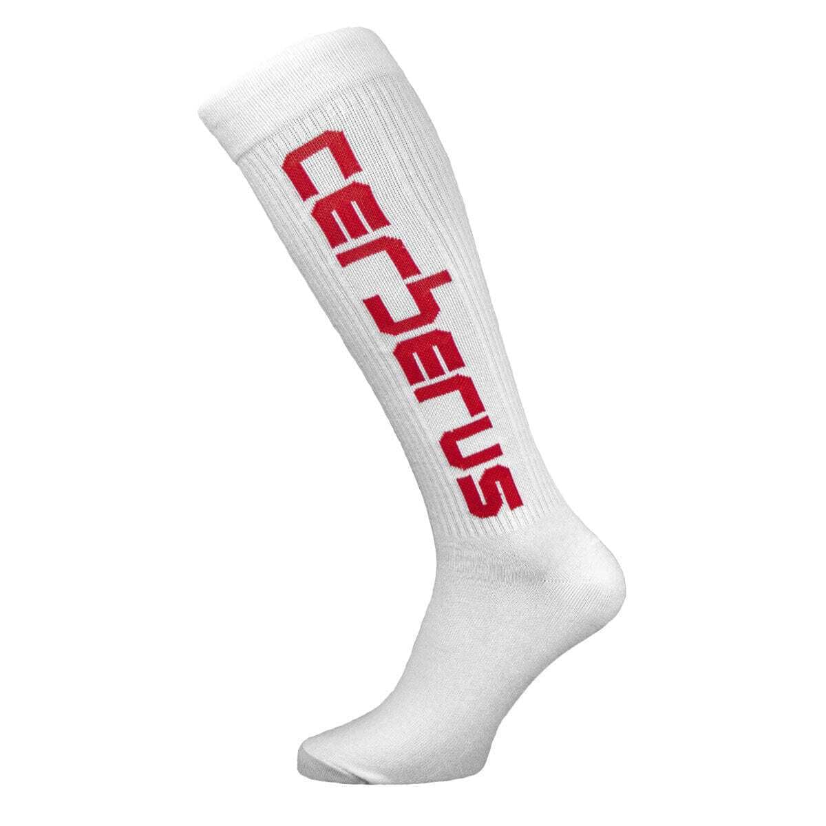 CERBERUS Strength Deadlift Socks (White/Red)