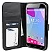 BLU Studio 6.0 HD D650a Case, Abacus24-7 BLU Studio 6.0 HD Wallet Case with Flip Cover, Stand and Pockets for ID, Credit Cards - Black BLU Studio 6.0 HD D650a Flip Case