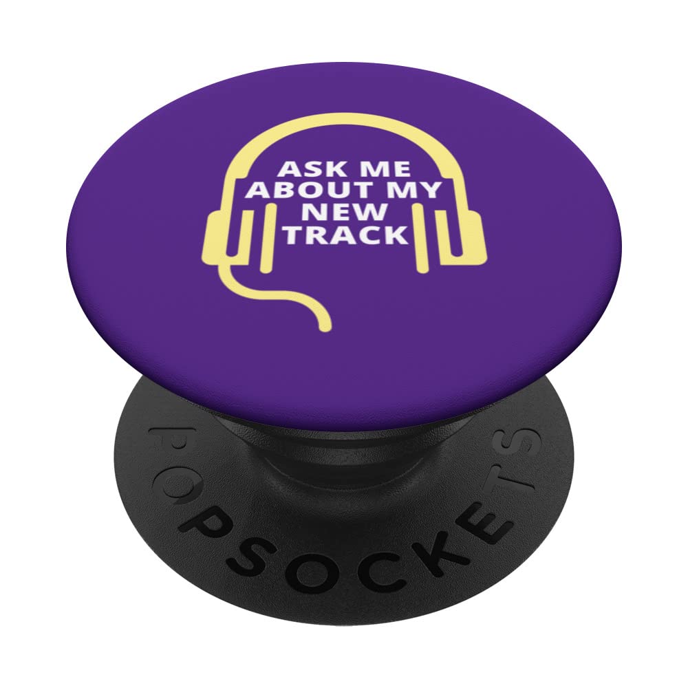 Ask Me About My New Track Funny Music Producer PopSockets Swappable PopGrip