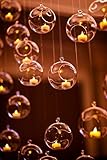 3" Hanging Glass Globe Candle Holder Bulk Sale Pack of 12