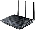 ASUS AC1750 Wireless Dual Band (5GHz + 2.4GHz) Gigabit Wi-Fi Router [RT-AC66U] 802.11ac 1750 Mbps Speed, 4x Gigabit LAN Ports, 256MB, AiProtection, AiCloud File Sharing, AiRadar Signal Optimization
